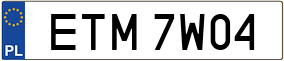 Trailer License Plate